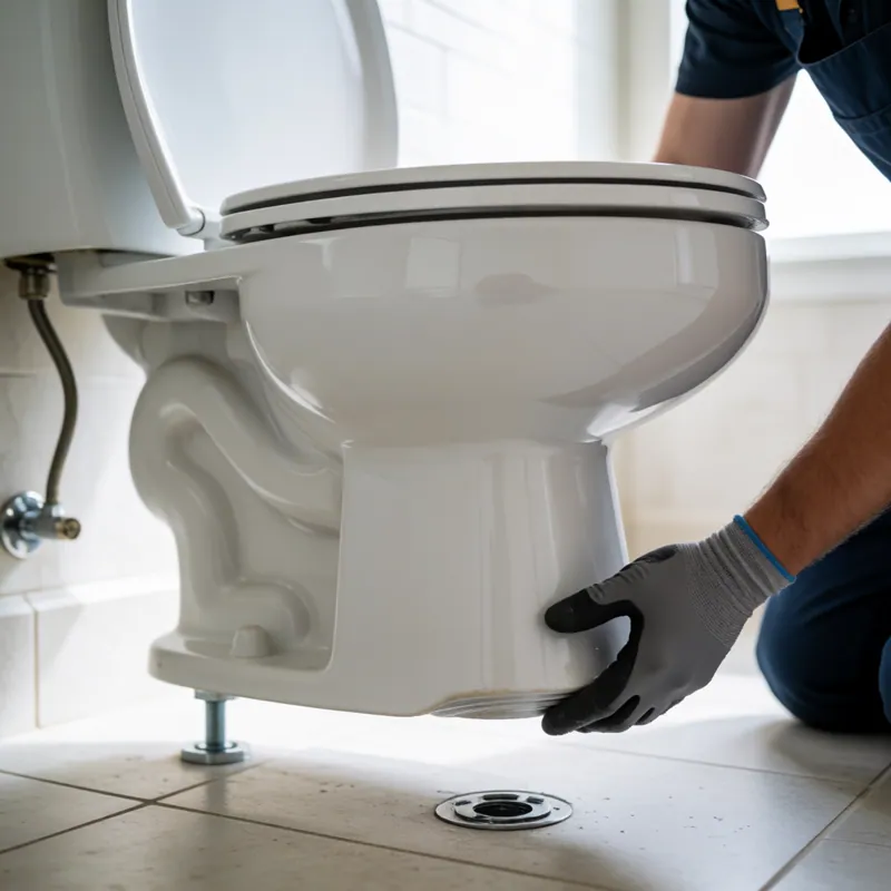 Installing an efficient toilet in a Queens bathroom